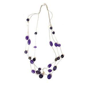 Purple and black necklace